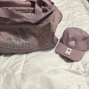 Adidas Pink Duffel Bag and Cap Set